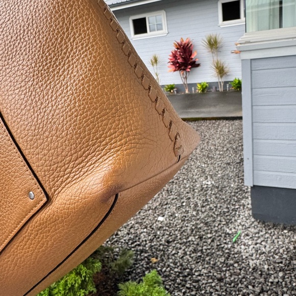 Rebecca Minkoff Tan Pebbled Leather Tote Bag - Picture 8 of 15